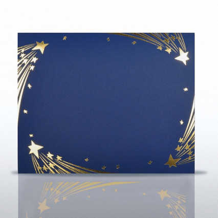 Stars Gold Foil Border Certificate Cover